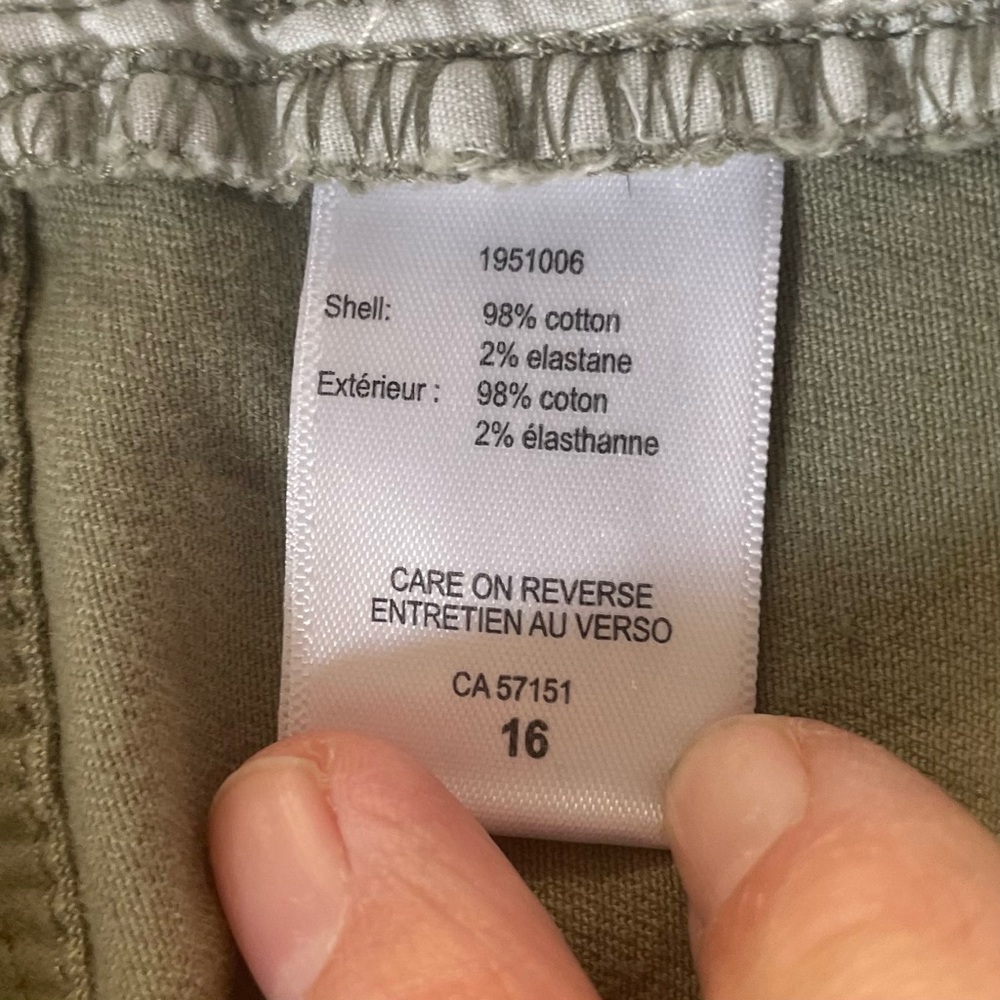 CALVIN KLEIN Women Size 16 Soft Green Pants Chino Jeans Straight Leg #599 - Picture 7 of 10